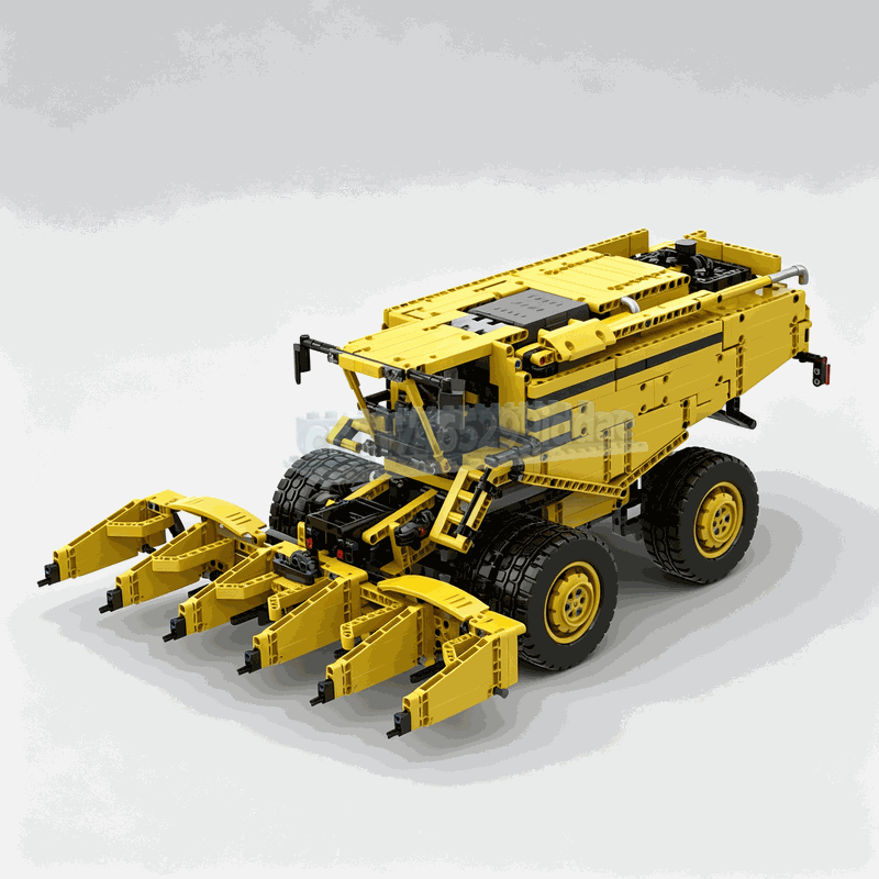 Agriculture Farming Education - 1587PCS 수확기 농기계 MOC 모델 맞춤형
