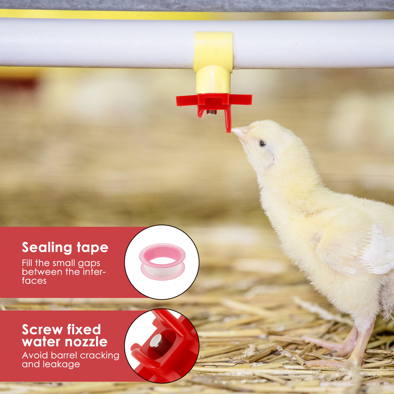 30Pcs 치킨 Waterer 젖꼭지 술꾼 가금류 동물 - Chicken Nipple Drinker 리뷰 및 가격